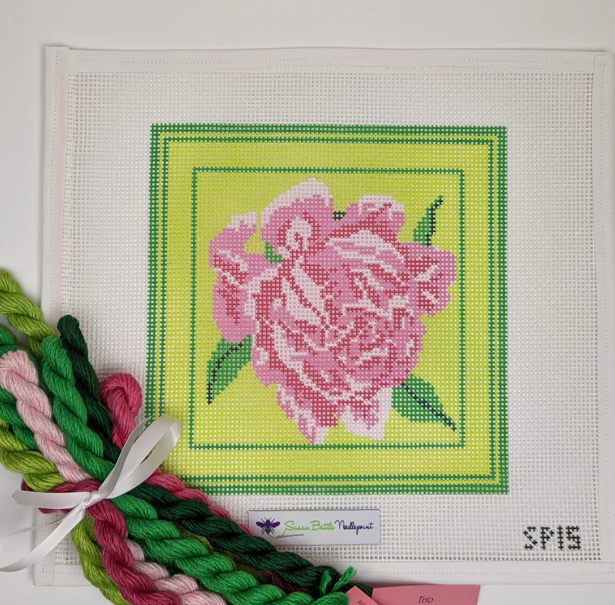 Pink Peony on Green (10 mesh) KIT
