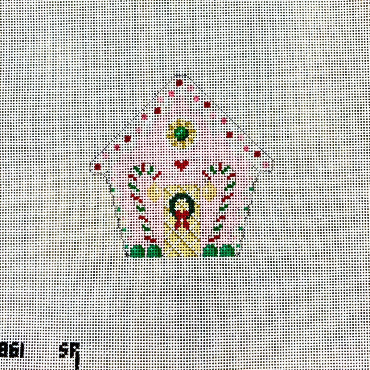 Pink Gingerbread House Canvas