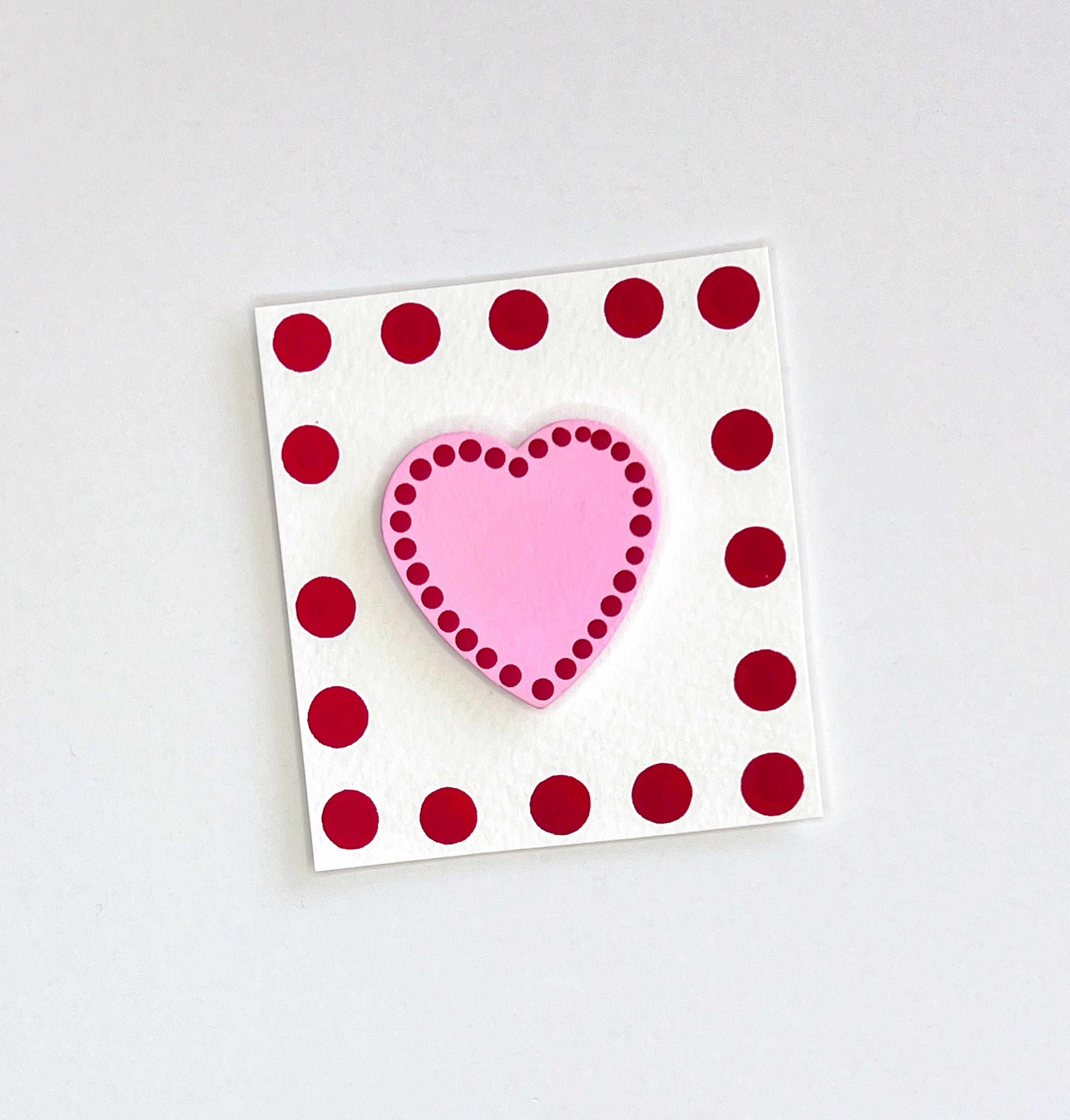 Polka Dot Border Heart Needleminder