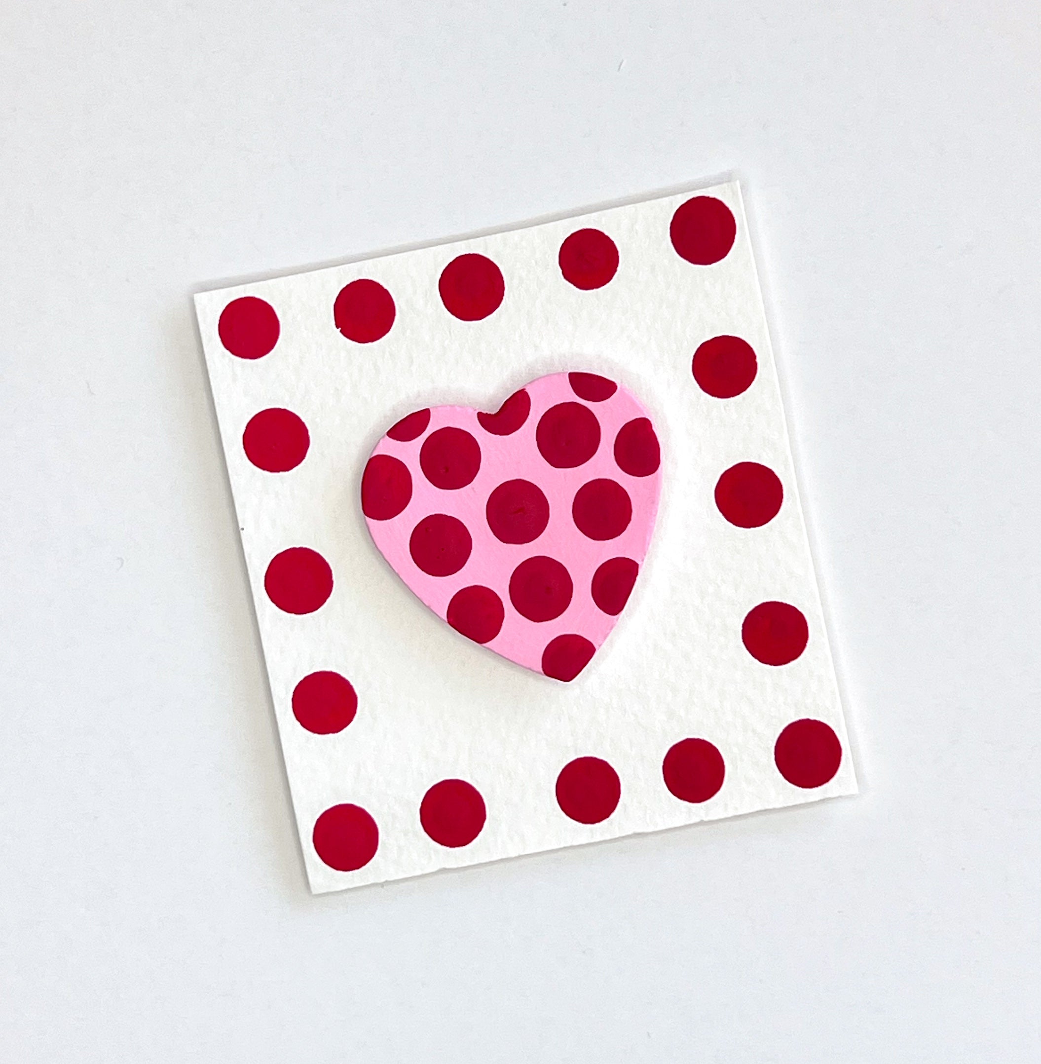 Red on Pink Heart Needleminder