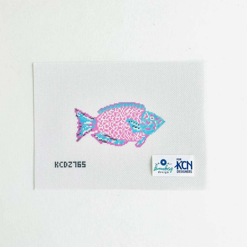 Pink and Turquoise Parrot fish Canvas
