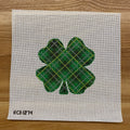 Plaid Shamrock Ornament Canvas