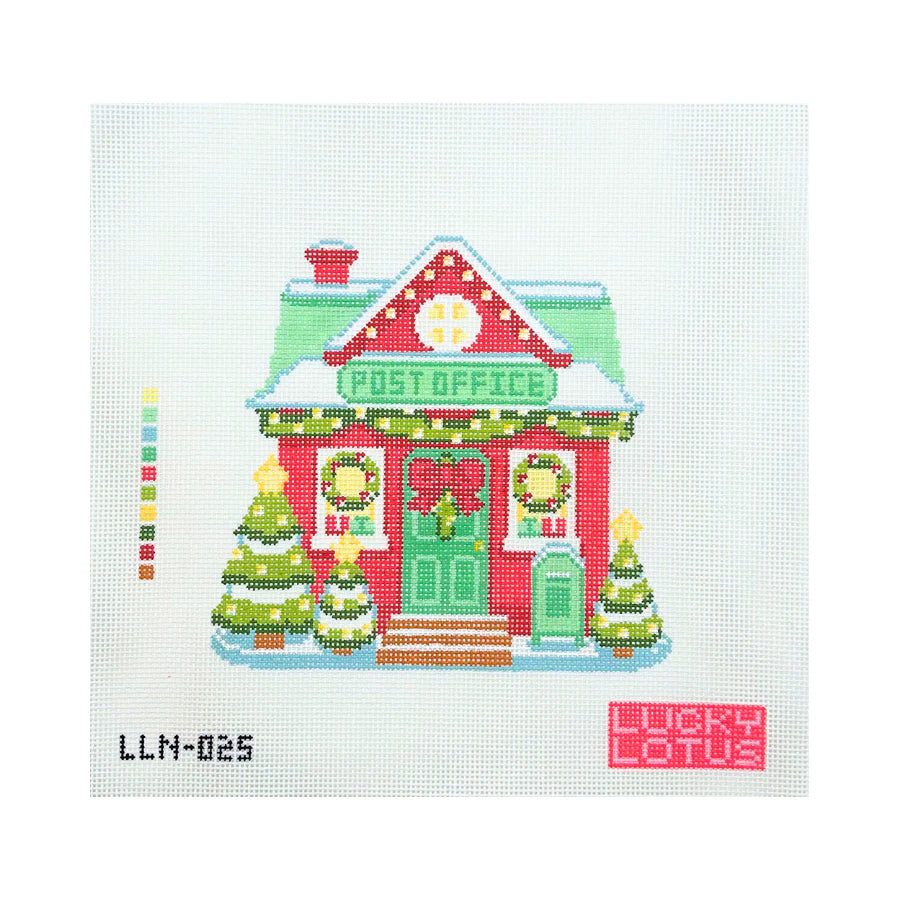 Post Office Christmas Village Canvas