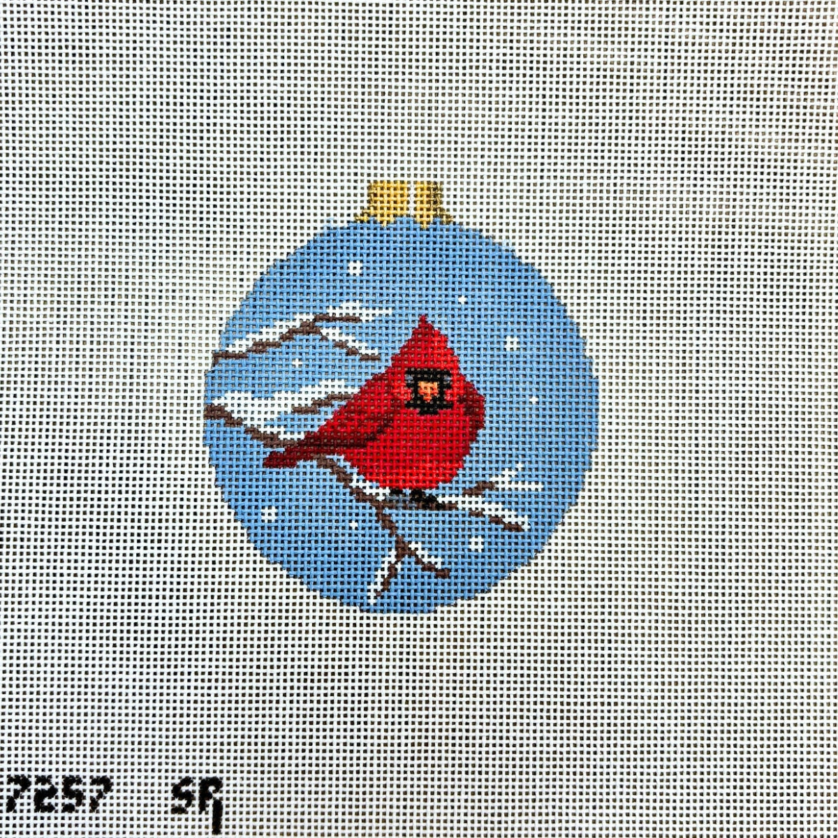 Puffed Cardinal Canvas