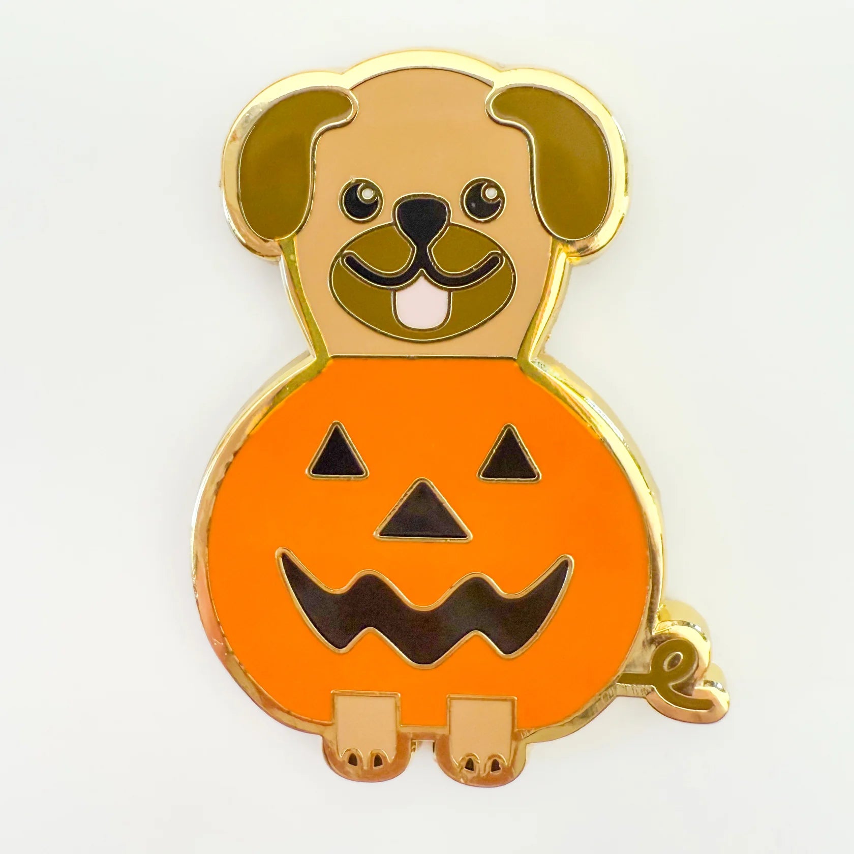 Pug Dog in a Pumpkin Needle Minder