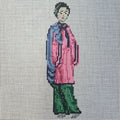 Pith Painting Qing Dynasty Woman Canvas