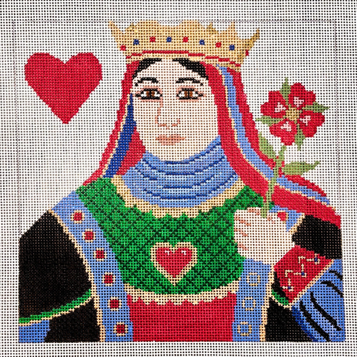 Queen of Hearts Canvas - 6.5" Square