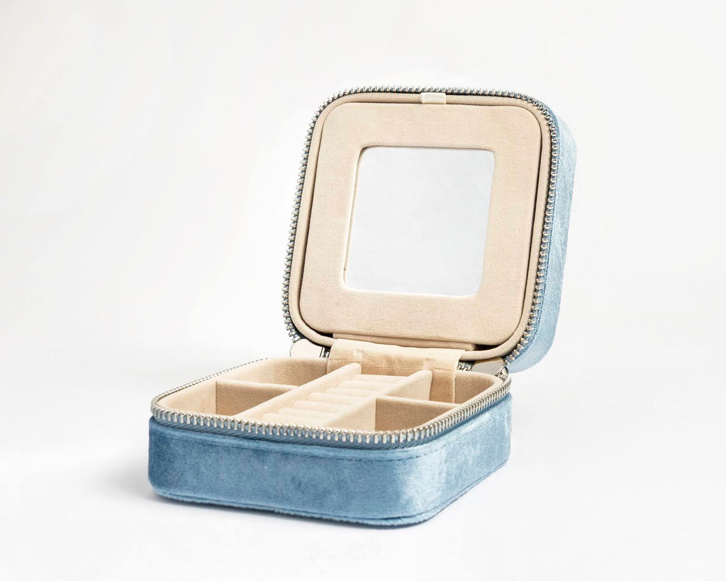 4" Self Finishing Jewelry Box - Velvet-Denim