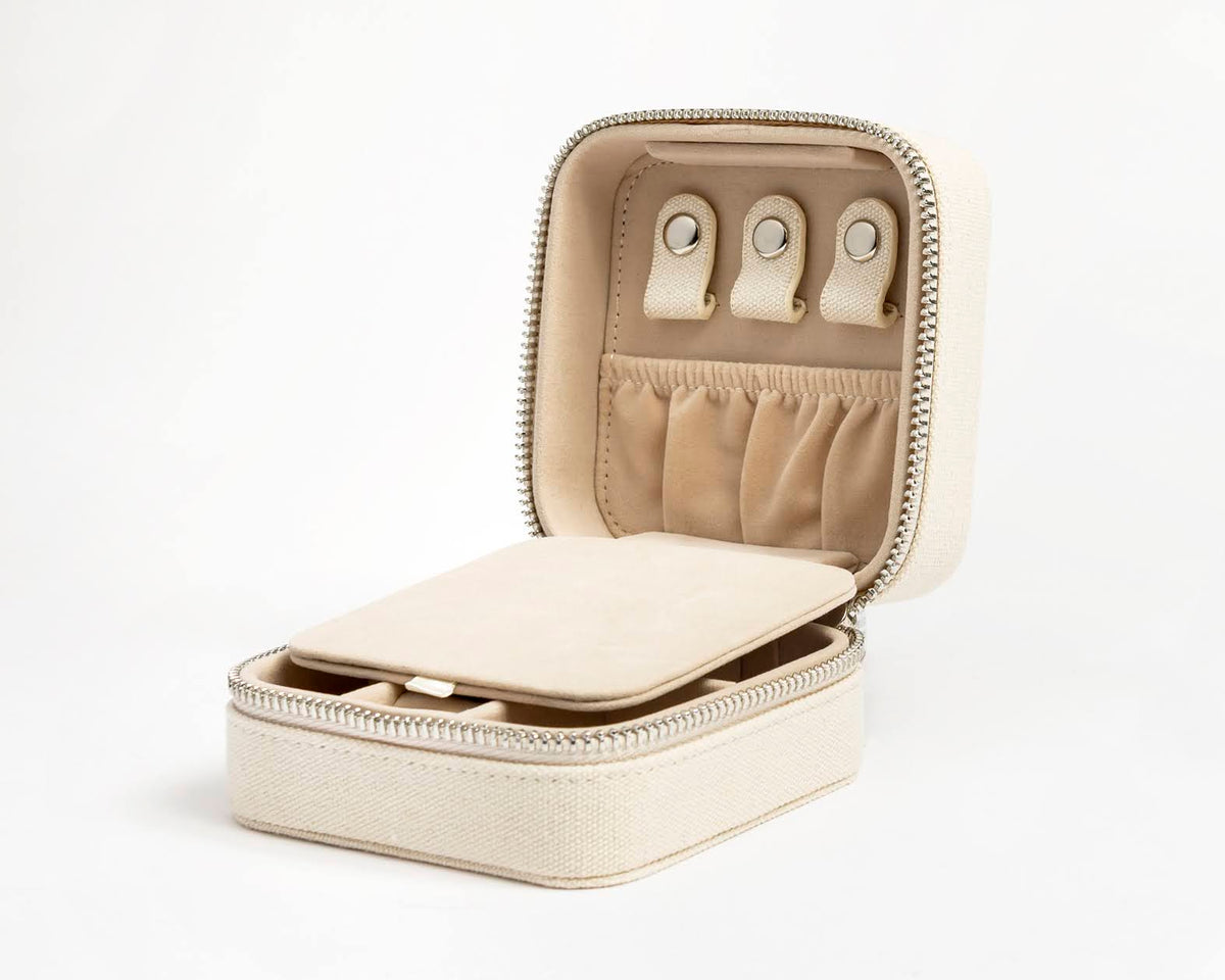 4" Self Finishing Jewelry Box - Linen