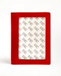 Self-Finishing Passport Cover - Pebble Red