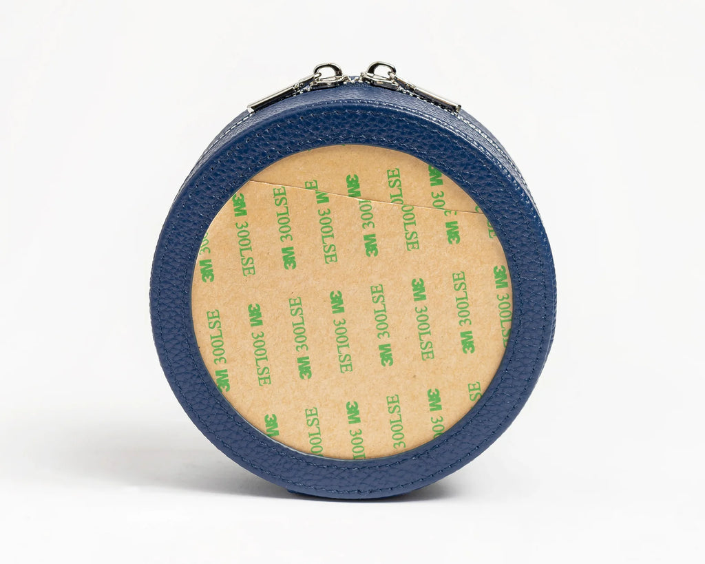 5" Round Self Finishing Jewelry Box - Navy
