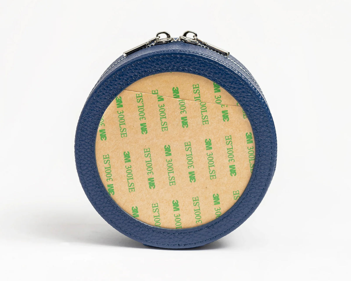 5" Round Self Finishing Jewelry Box - Navy