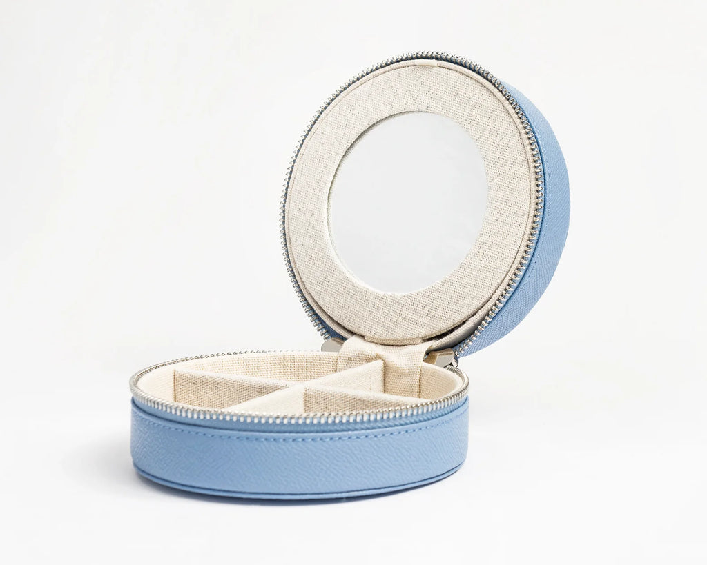 5" Round Self Finishing Jewelry Box - Cornflower