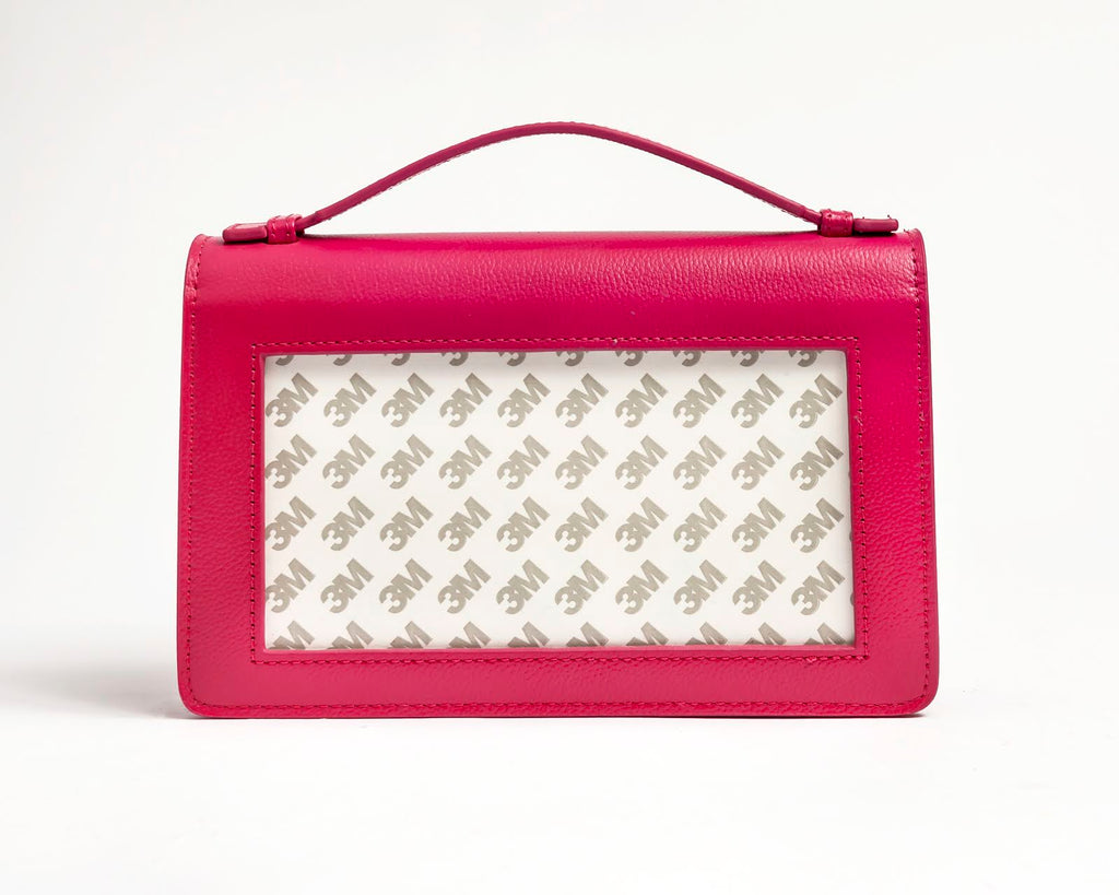 The Everyday Clutch - Hot Pink+Silver Chain