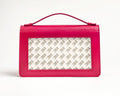 The Everyday Clutch - Hot Pink+Silver Chain