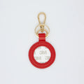 Leather Self-Finishing Key Fob-Red