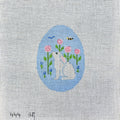 Smell the Flowers Bunny Rabbit Egg Canvas