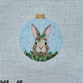 Rabbit in Holly Round Canvas