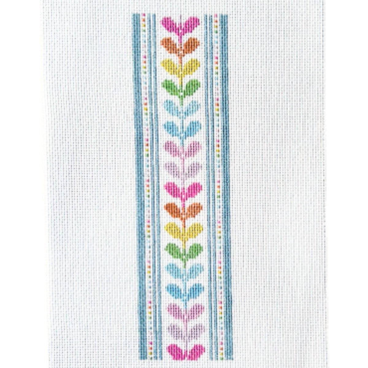 Rainbow Leaves Key Fob Canvas