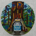 Redwood Forest Round Canvas