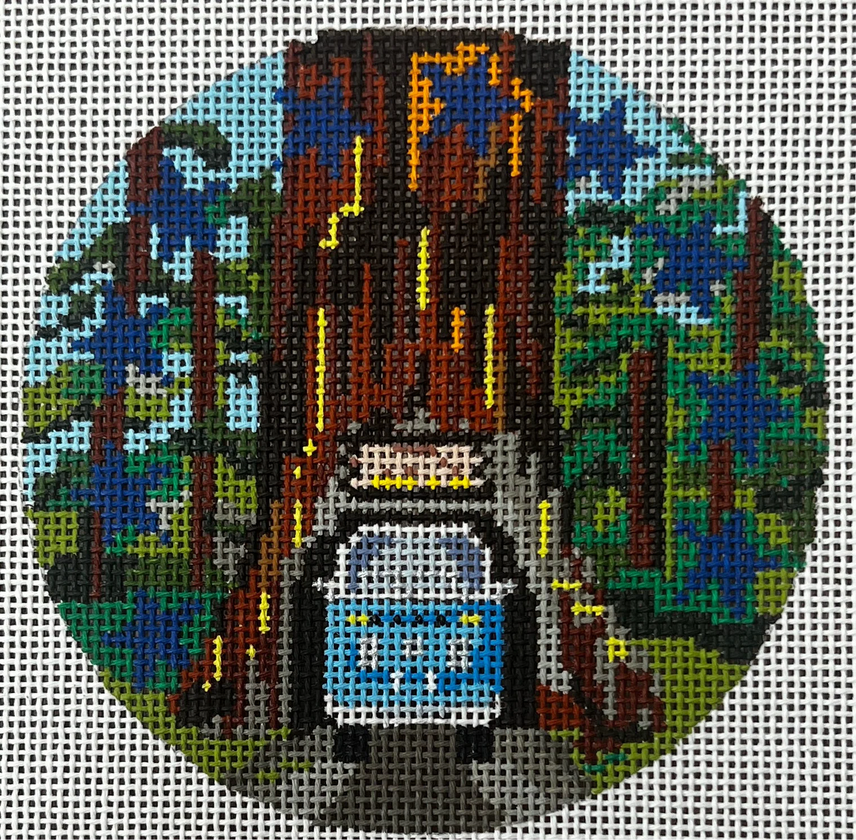 Redwood Forest Round Canvas