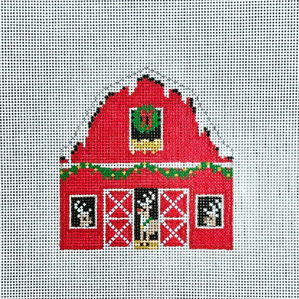 Reindeer Barn Canvas