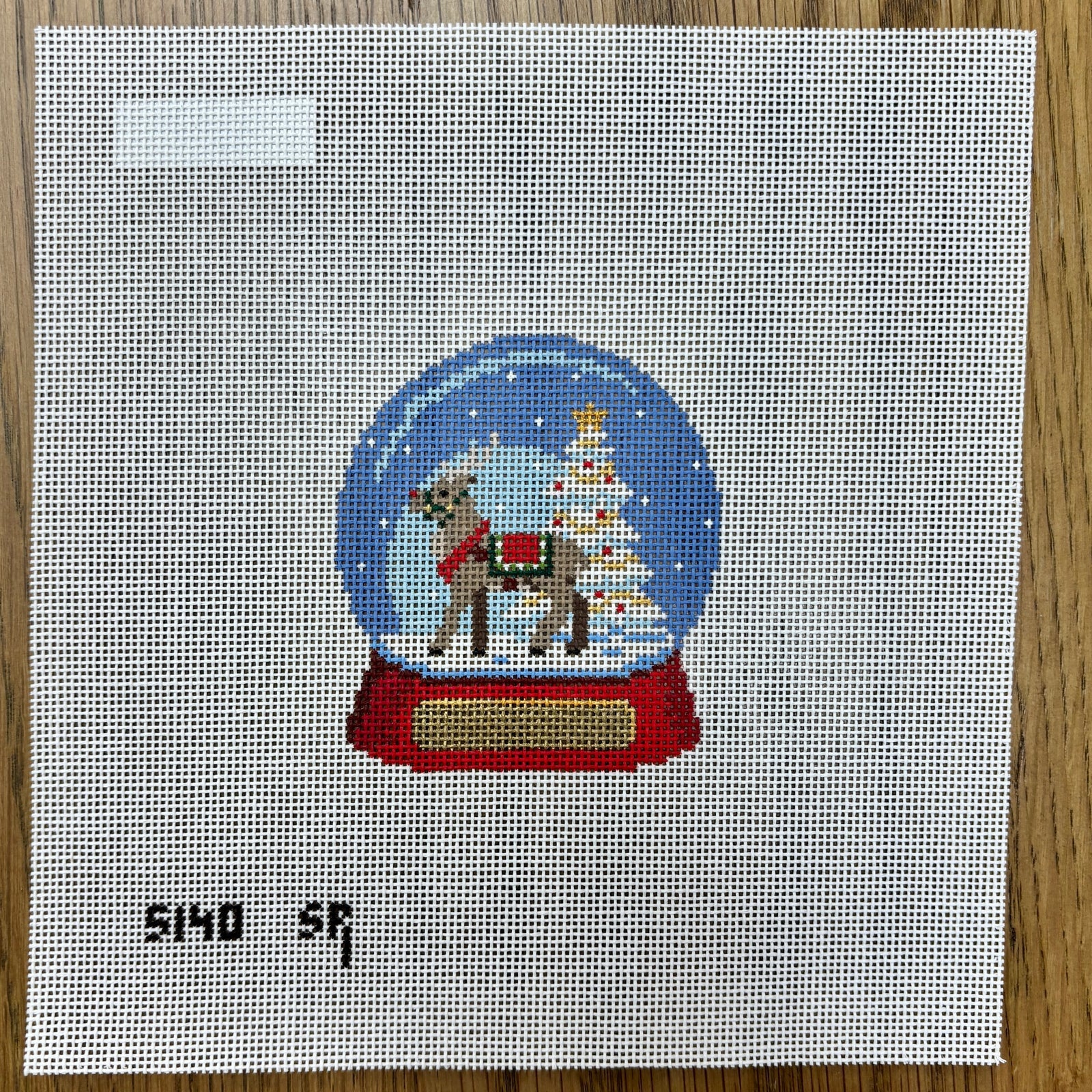 Reindeer Snow Globe Canvas