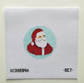Santa on Aqua Canvas