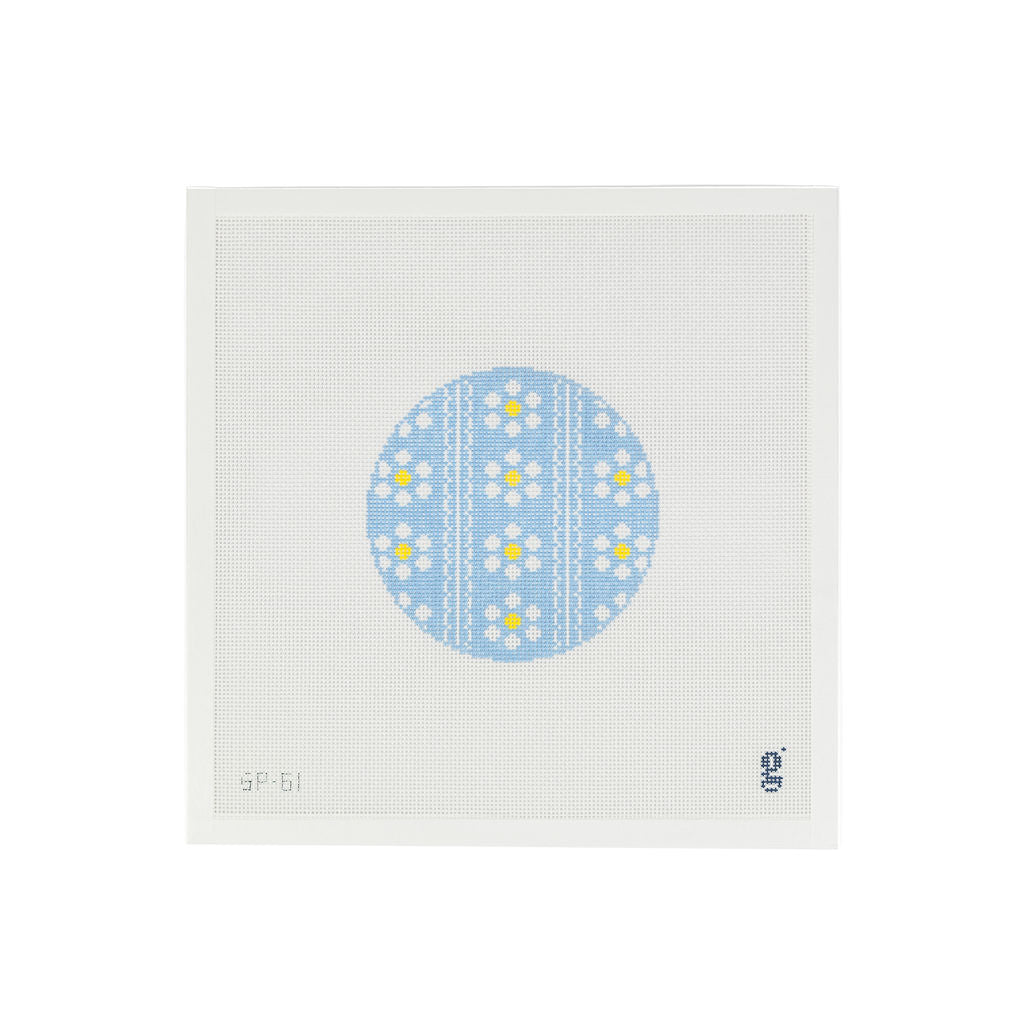 Scallop Daisy Round Canvas