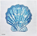 Scallop Shell Ornament Canvas (Turquoise)