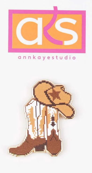 Brown Cowboy Boots Needle Minder