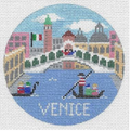 Venice Travel Round Canvas