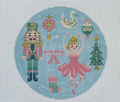 Pastel Nutcracker Round Canvas