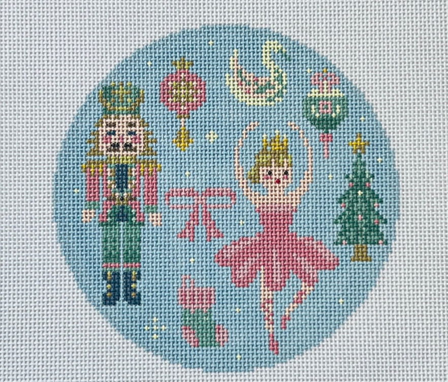 Pastel Nutcracker Round Canvas