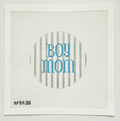 Boy Mom Round Canvas