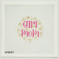 Girl Mom Round Canvas