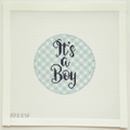 It's a Boy Round Canvas