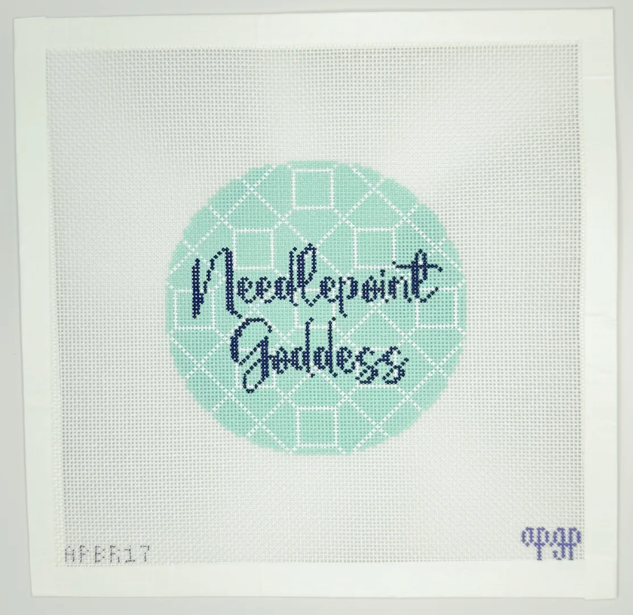 Needlepoint Goddess Round Canvas