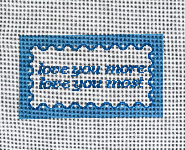 Love You More Love You Most (Blue) Canvas
