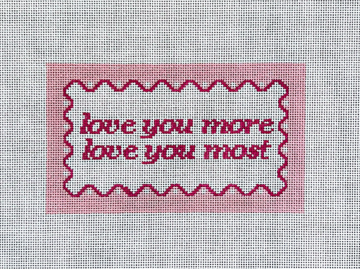 Love You More Love You Most (Pink) Canvas