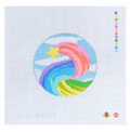 Pastel Star Round Canvas