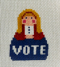VOTE Stitch It Angel Canvas