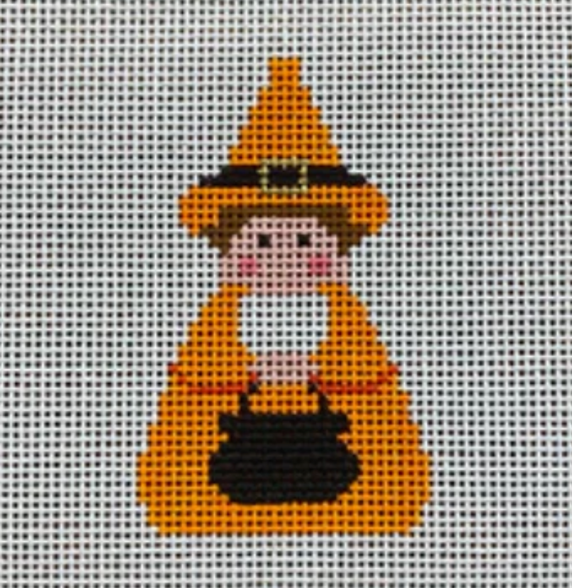 Orange Witch Stitch It Angel Canvas