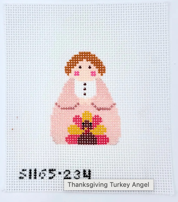 Thanksgiving Turkey Stitch It Angel Canvas