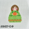 Pumpkin Stitch It Angel Canvas