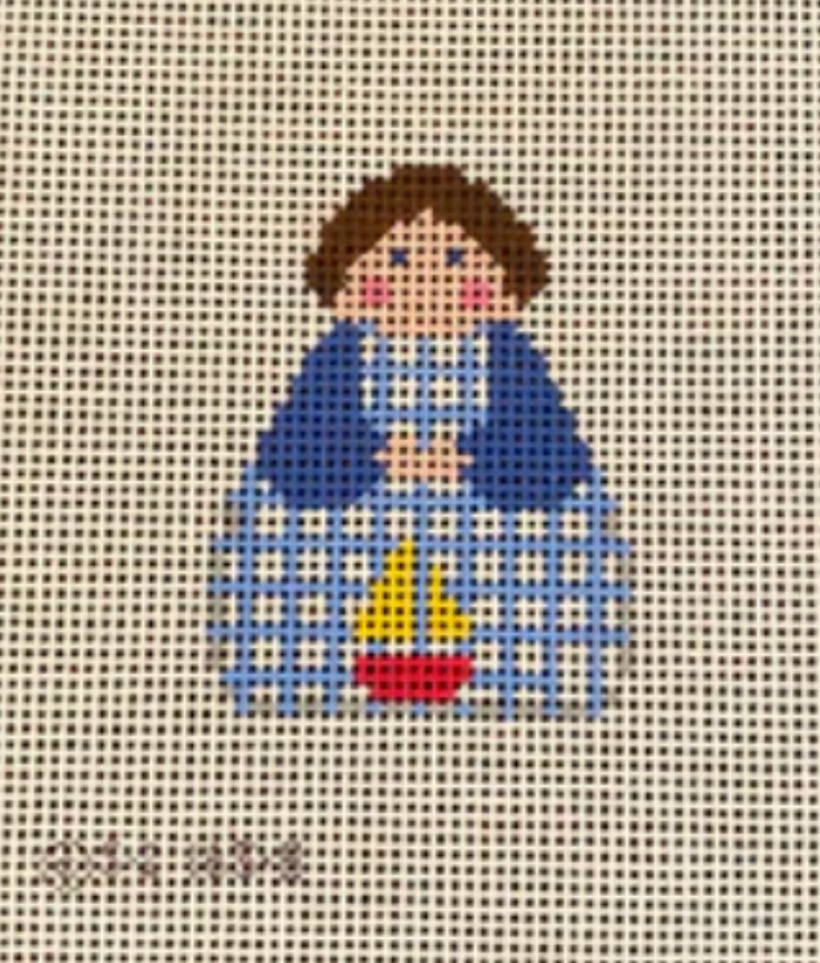 August Sailboat Stitch It Angel Canvas