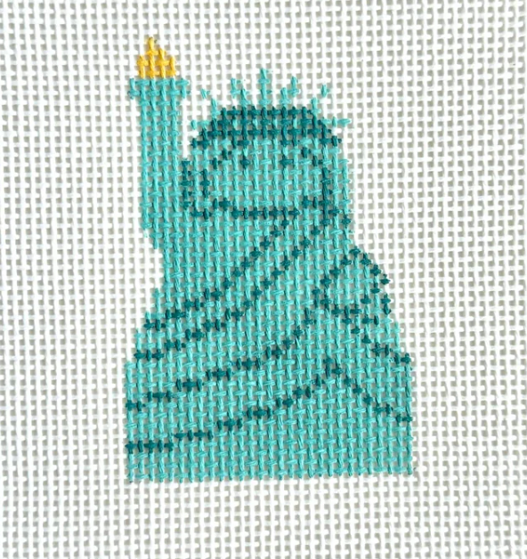 Statue of Liberty Patriotic Stitch It Angel Canvas