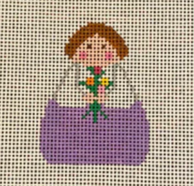 May (Purple) Stitch It Angel Canvas