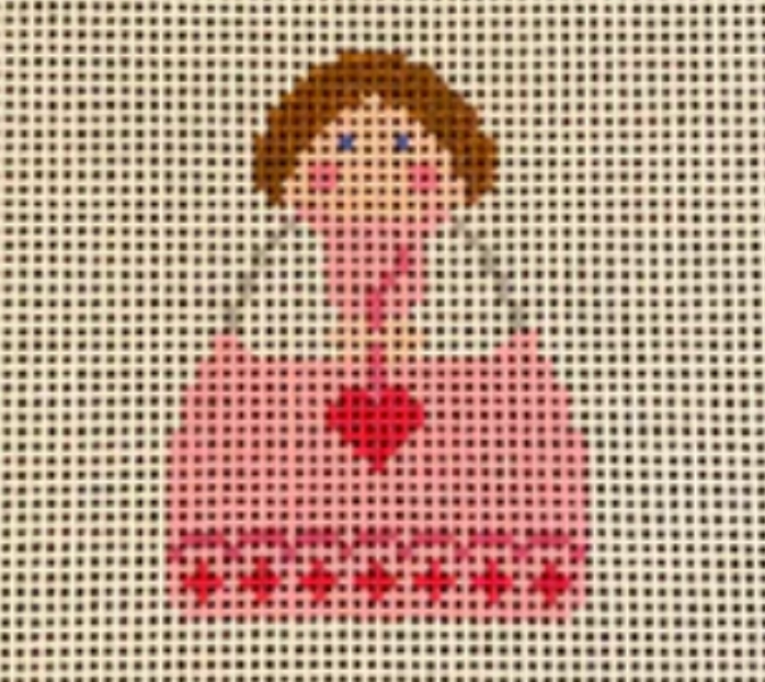 February Stitch It Angel Canvas