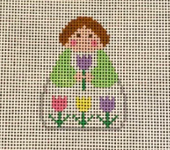 April Tulips Stitch It Angel Canvas